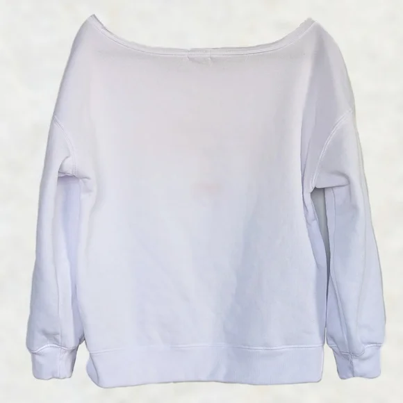 Faded Rose Los Angeles & Cherry Graphic Off-shoulder Long Sleeve Sweatshirt sz M - Picture 3 of 8